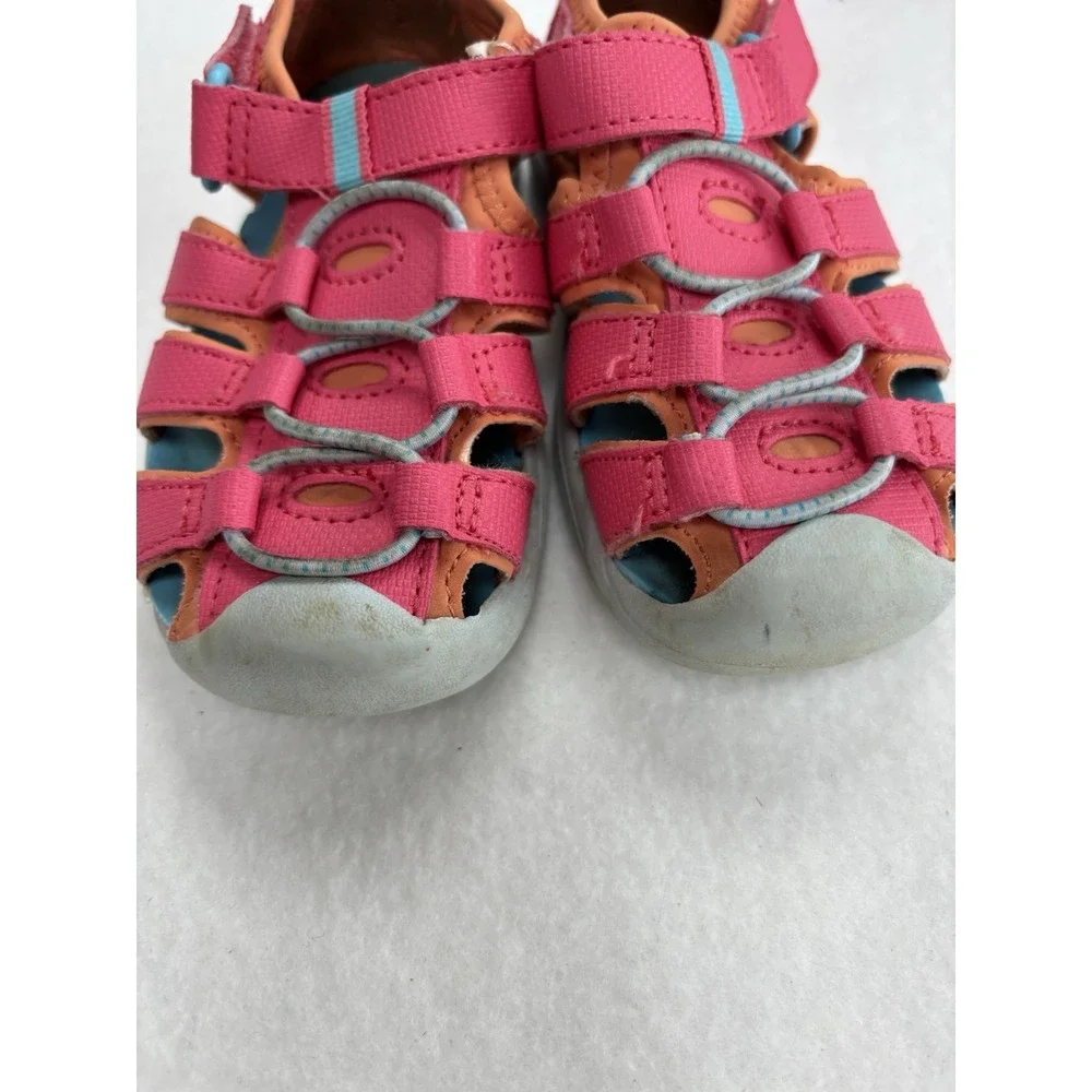 Bullfrogs Kids Pink Strappy Hook & Loop Sandals US 8